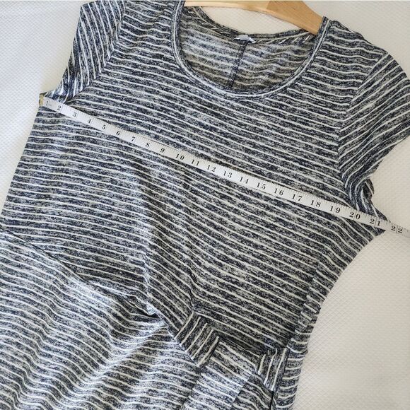 Talbots Faux Wrap Midi Maxi Blue Dress with Cap Sleeves - Picture 5 of 11